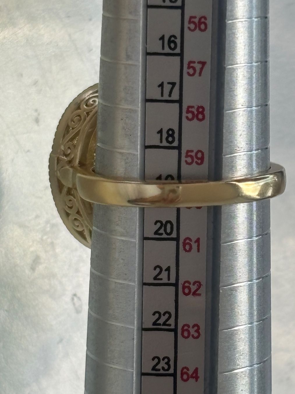 Bagues: Luxus Elegante Gr.19/9 Ring Farbe: Gold/hellblau – Neuf (Voir description) à Biel-Bienne par Roserosse13 6
