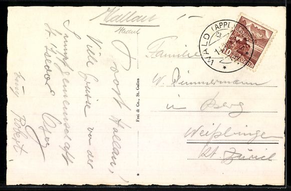 Cartoline postali: AK Wald /Appenzell, Ortsansicht – Usato da Berlin venduto da bartko-reher 1