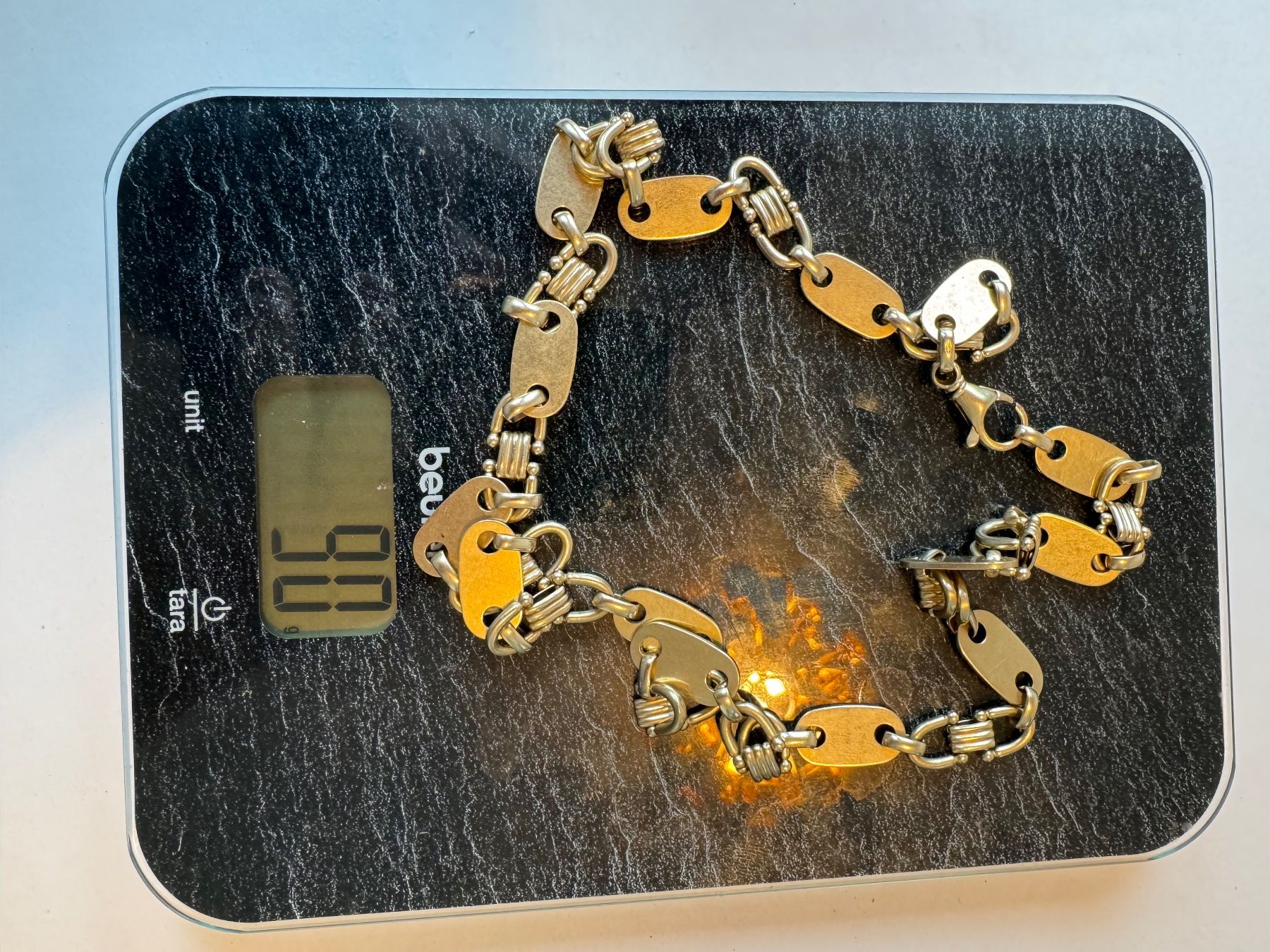 Catenine: 585 Gold Plattenkette  + Armaband massiv – Usato da Rafz venduto da Dalibor1983 2