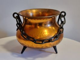 Vintage Kupfer Topf Hänge Blumentopf Kette