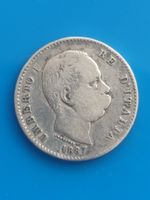 Italien 1 Lira 1887 M Silber