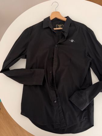 Herren Hemd SikSilk schwarz Grösse M guter Zustand
