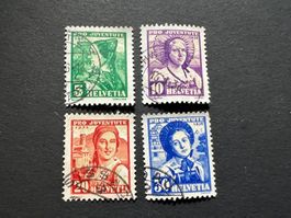 Pro Juventute 1933 Satz schön gestempelt  (3786)