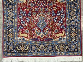 Isfahan Perserteppich handgeknüpft , gereinigt  160x109cm