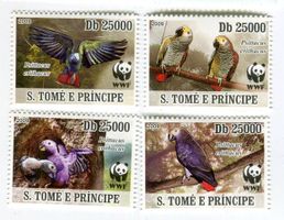 Briefmarken "Papageien". São Tomé und Principe