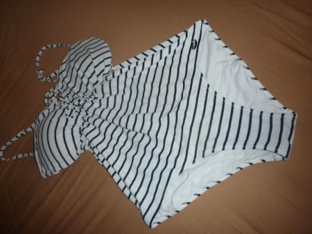 Maillot de bain  à rayures dos nu XL marque lagune