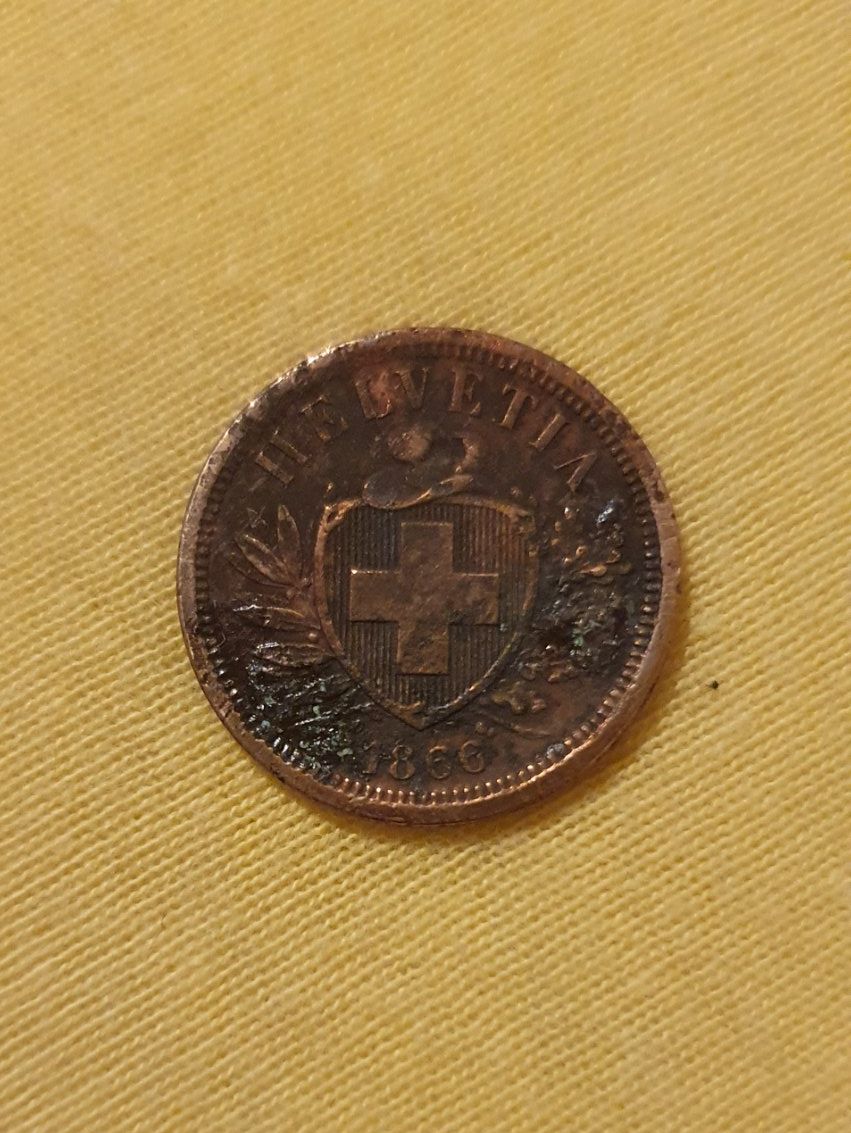 Tutti le monete: 2 Rappen 1866 (B) – Usato da Wallenwil venduto da Rainbow45