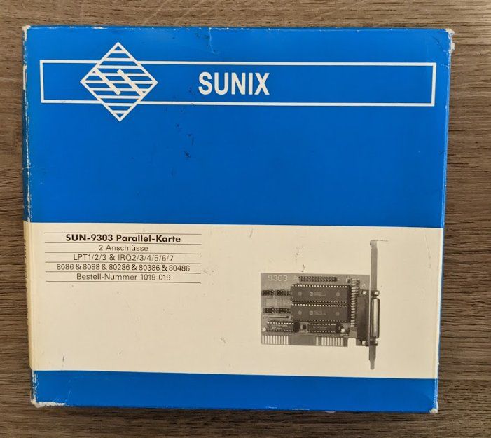 SUNIX SUN-9303 ISA Parallel Controller Karte mit OVP (Neu (gemäss ...