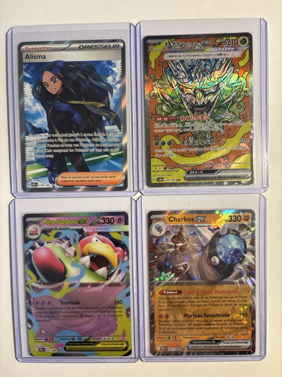 Pokémon Lot 4 cartes FR/JP – Ogerpon SAR Alisma ex (Neu (gemäss ...