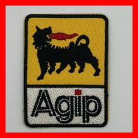 Agip Aufnäher Badge Patch Tankstelle Bleifrei Diesel Super