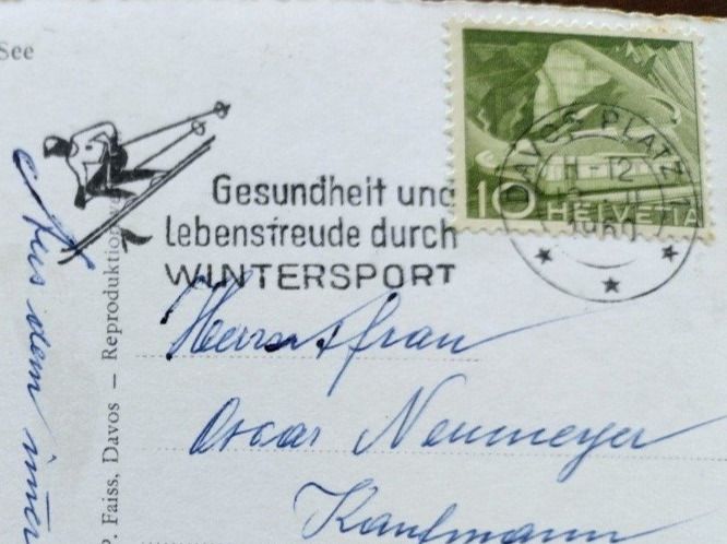 Cartoline postali: Ansichtskarte Davos Winter 1960, ab 1.00 Fr. – Usato da Wildhaus venduto da Hukwildhaus 1