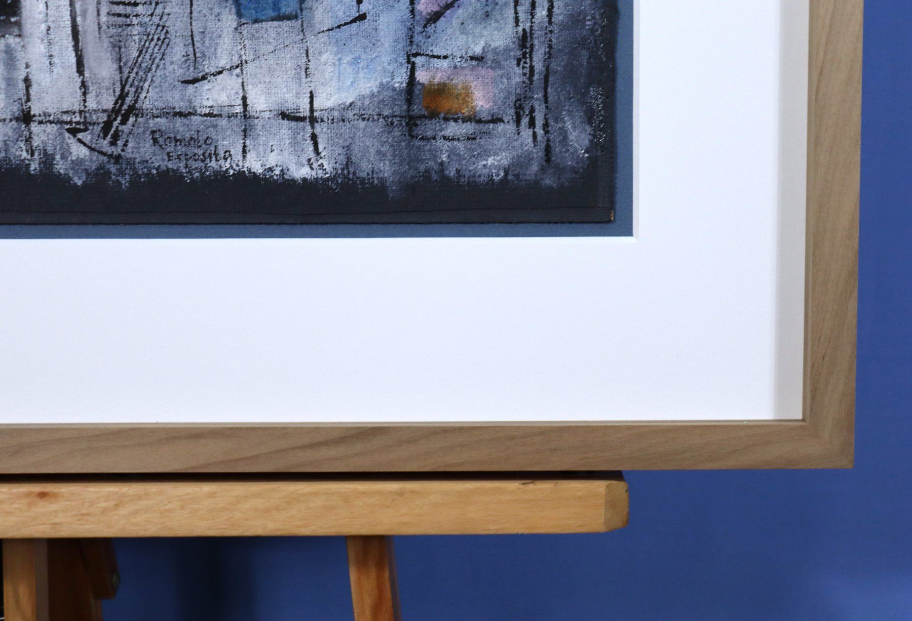 Gemälde: Romolo Esposito, Mischtechnik "Klee-Garten" signiert – Gebraucht aus Zug von Kunst-Fundgrube 7