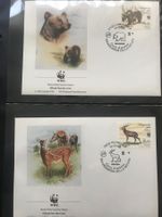 Italien 1991 Satz WWF Braunbär Rothirsch ill. Ersttagsbriefe