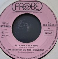 Vinyl-Single Bo Donaldson - Billy, Don't Be A Hero
