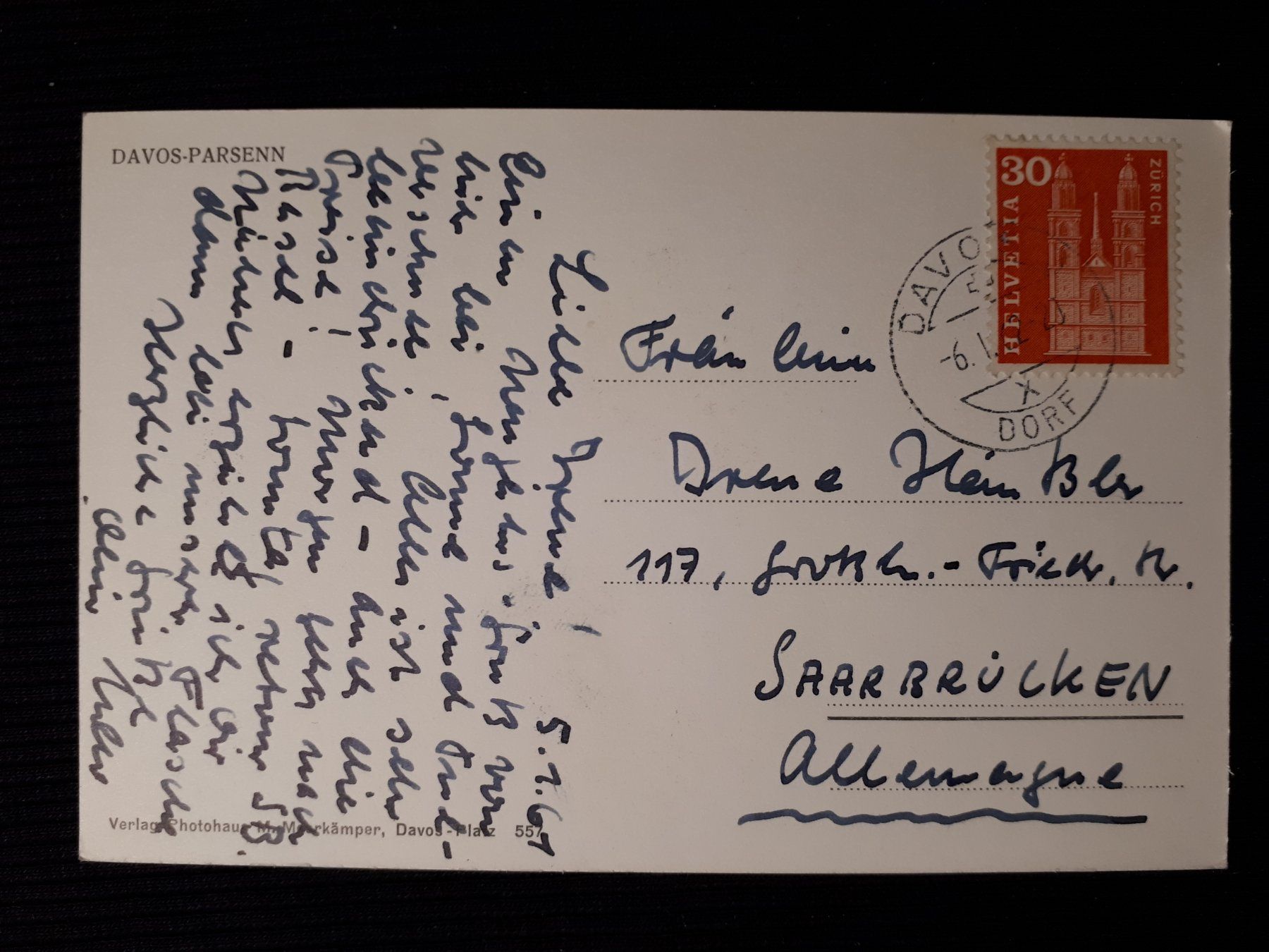 Cartes postales: DAVOS PARSENN 1961 – D'occasion à Ponto Valentino par giorgia06 1