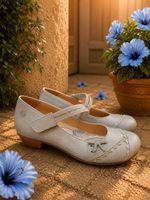Brako Ballerinas Spangenschuhe Spangenpumps  baby blau 38