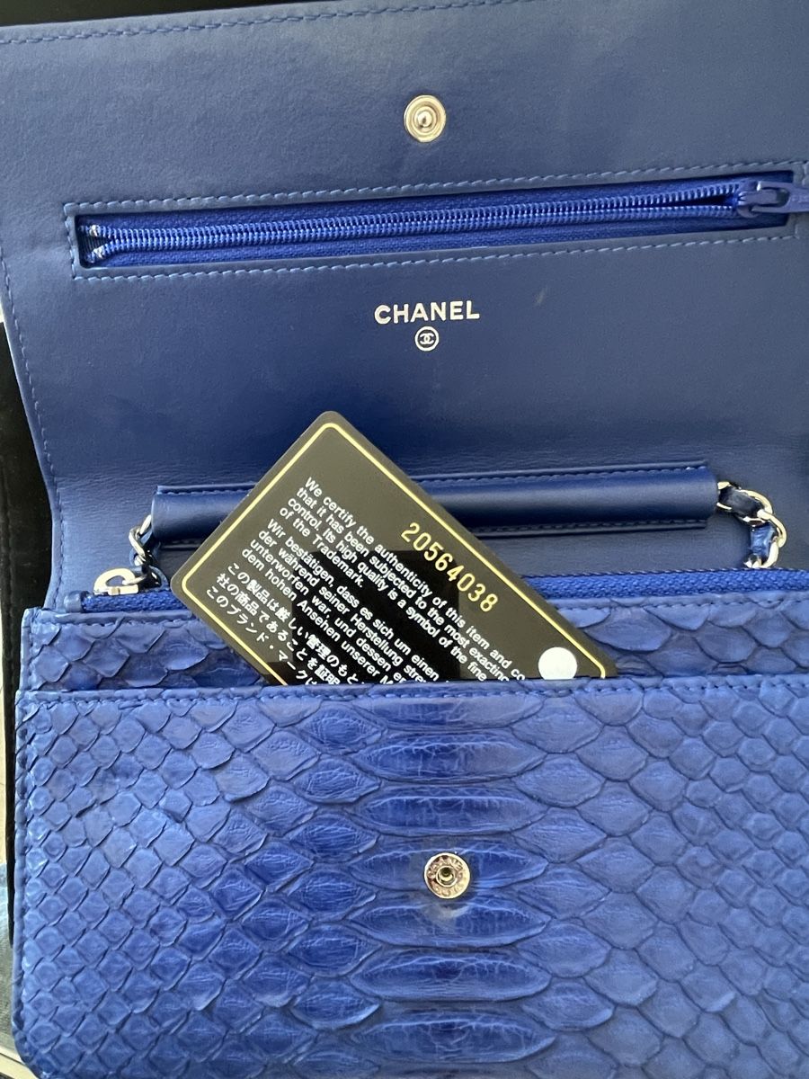 Chanel Taschen für Damen: Chanel Wallet on Chain WOC Blue Python – Gebraucht aus Cologny von fab_ez 7