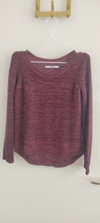 Damen Strickpullover ONLY burgundy/schwarz Grösse S