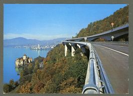 AK col Chillon Montreux VD Autoroute Autobahn ≈ 1970  