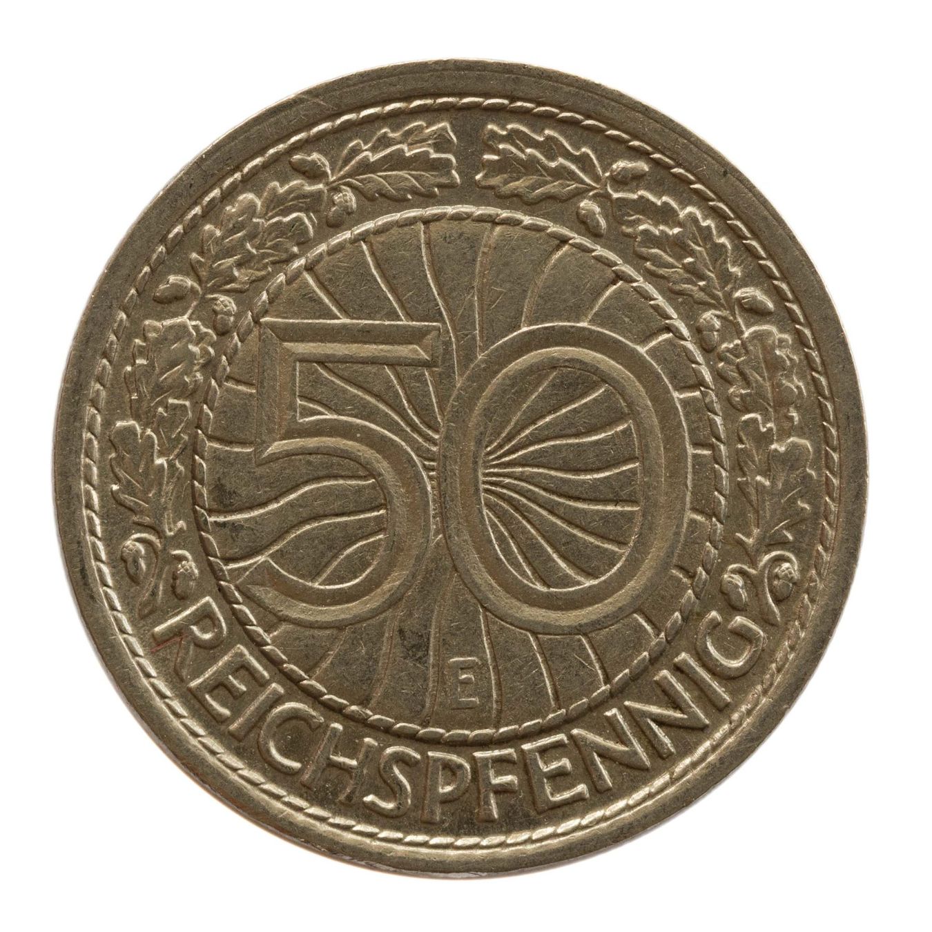 Tutti le monete: Deutschland 50 Reichspfennig 1928 E – Usato da Rotkreuz venduto da num_6343