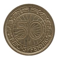 Deutschland 50 Reichspfennig 1928 E