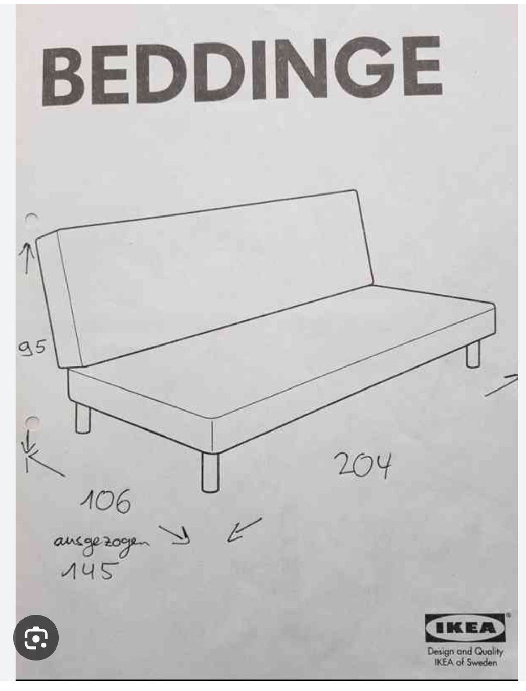 Ikea Divani: Ikea Schlafsofa Beddinge – Usato da Bern venduto da Kloppo8 4