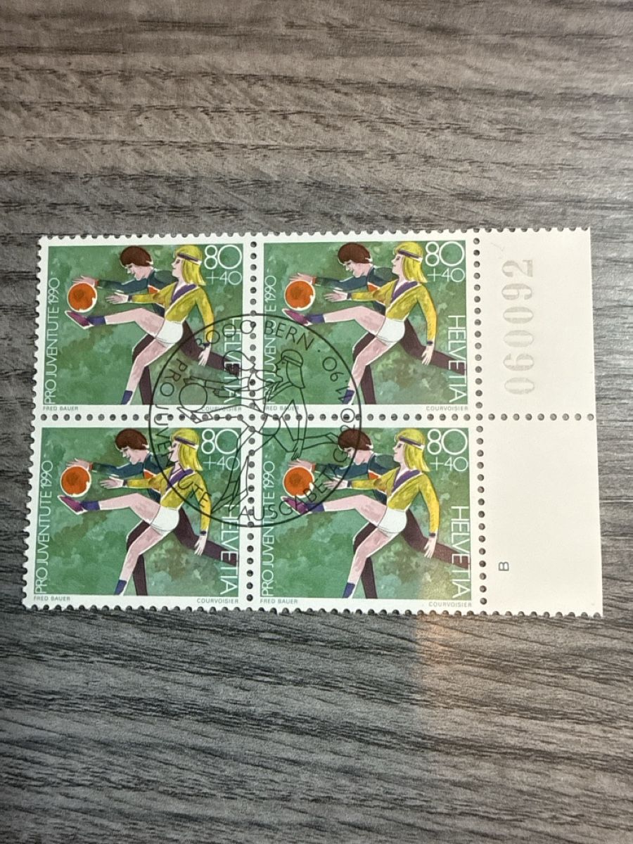 Alle Briefmarken: Originale Briefmarke Pro Juventute 1990 Viererblock! – Neu (gemäss Beschreibung) aus Tafers von nicole.ts