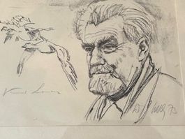 Zeichnung, signiert von W.Hug 1973,