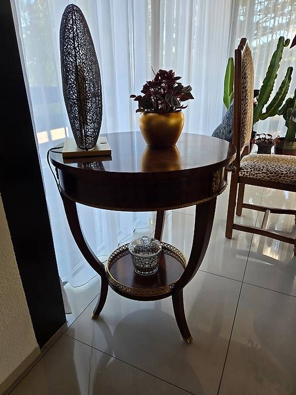 Tavoli: 2 tables rondes en acajou Regency – Usato da Bassins venduto da Claudal66 1
