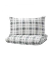 2xDuvet/Kissenbezug Ikea Nordruta Flanell Bettwäsche 150x200