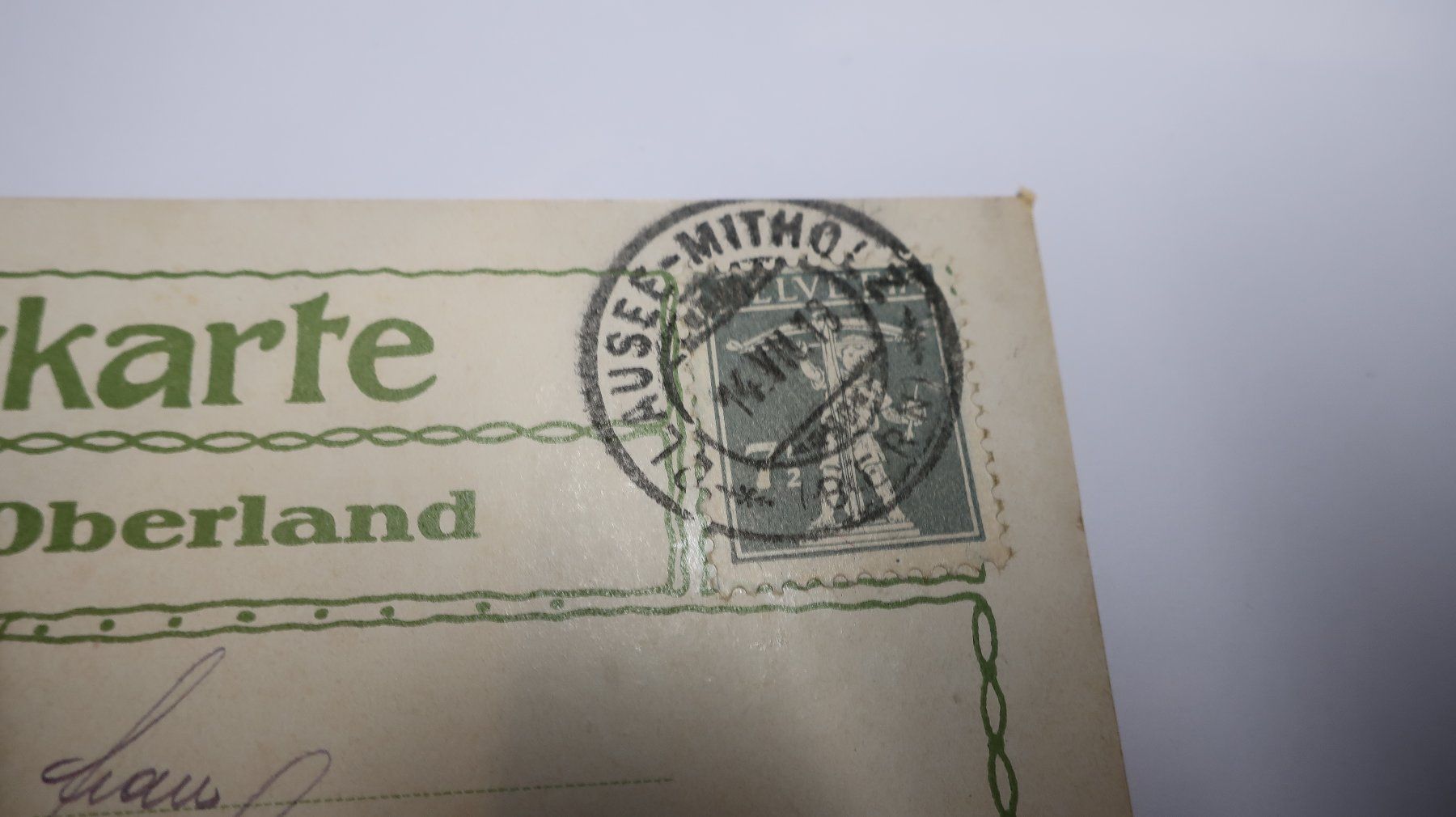 Cartoline postali: Blausee aus der Vogelschau  1919 – Usato da Cormoret venduto da Pascalll2001 4