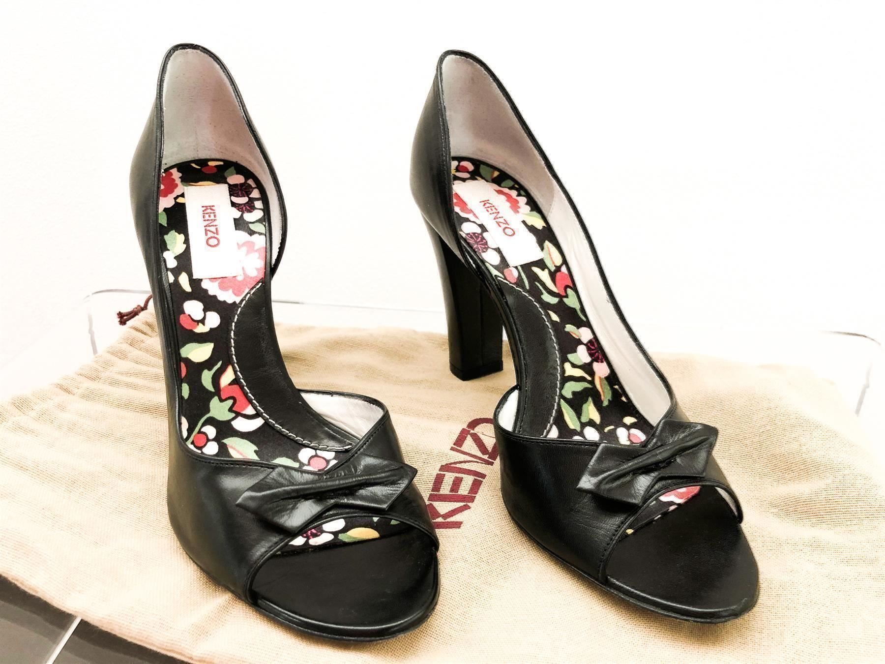 Kenzo Scarpe da donna: Kenzo Leder Floral Peeptoes Pumps – Usato da Hergiswil NW venduto da CrysZero 1