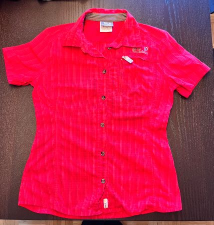 Wanderhemd Jack Wolfskin Grösse S rot kariert