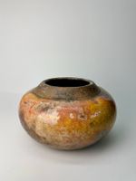 Vase vintage irisé en céramique signé Gisèle Buthod-Garçon