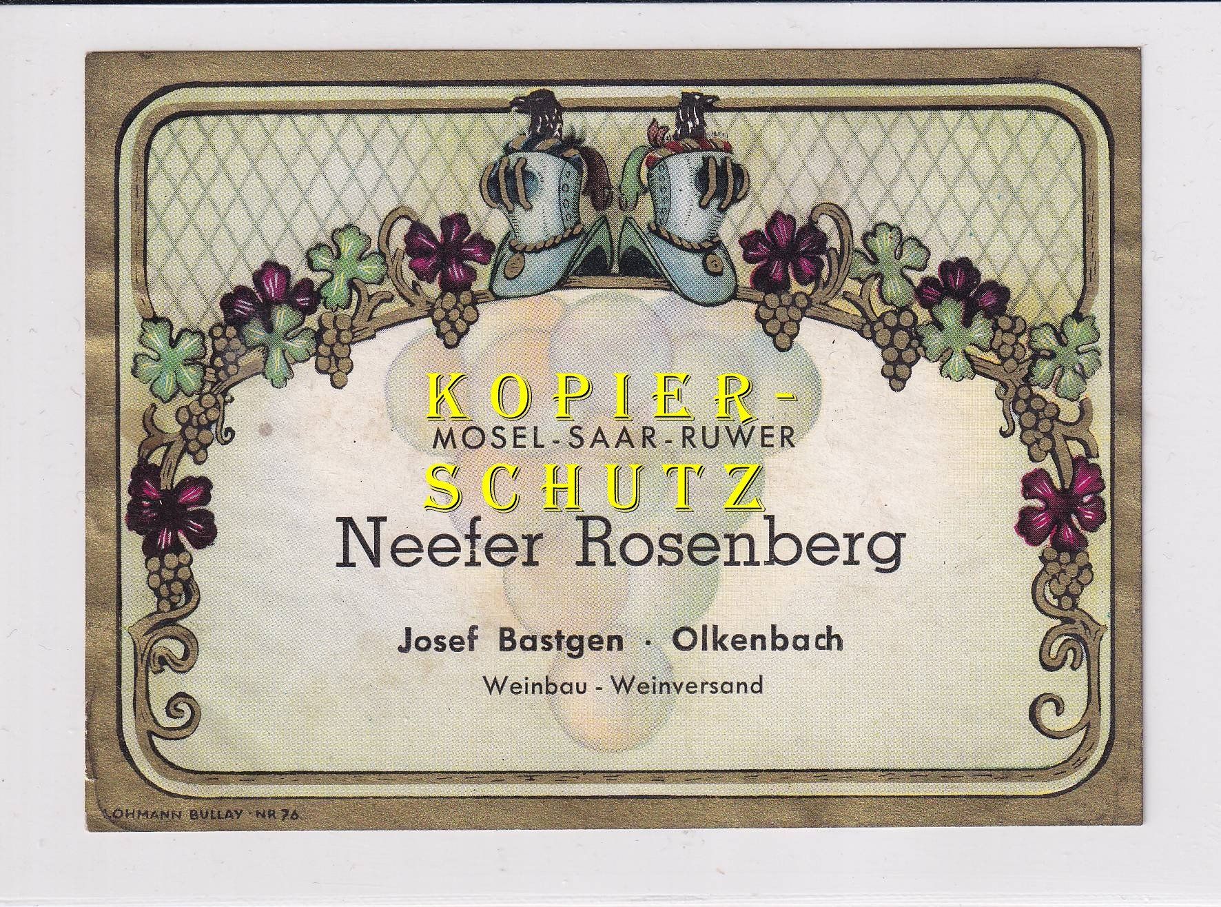 Papier: Etikette - Neefer Rosenberg /bd – D'occasion à Hombrechtikon par Rudolf07
