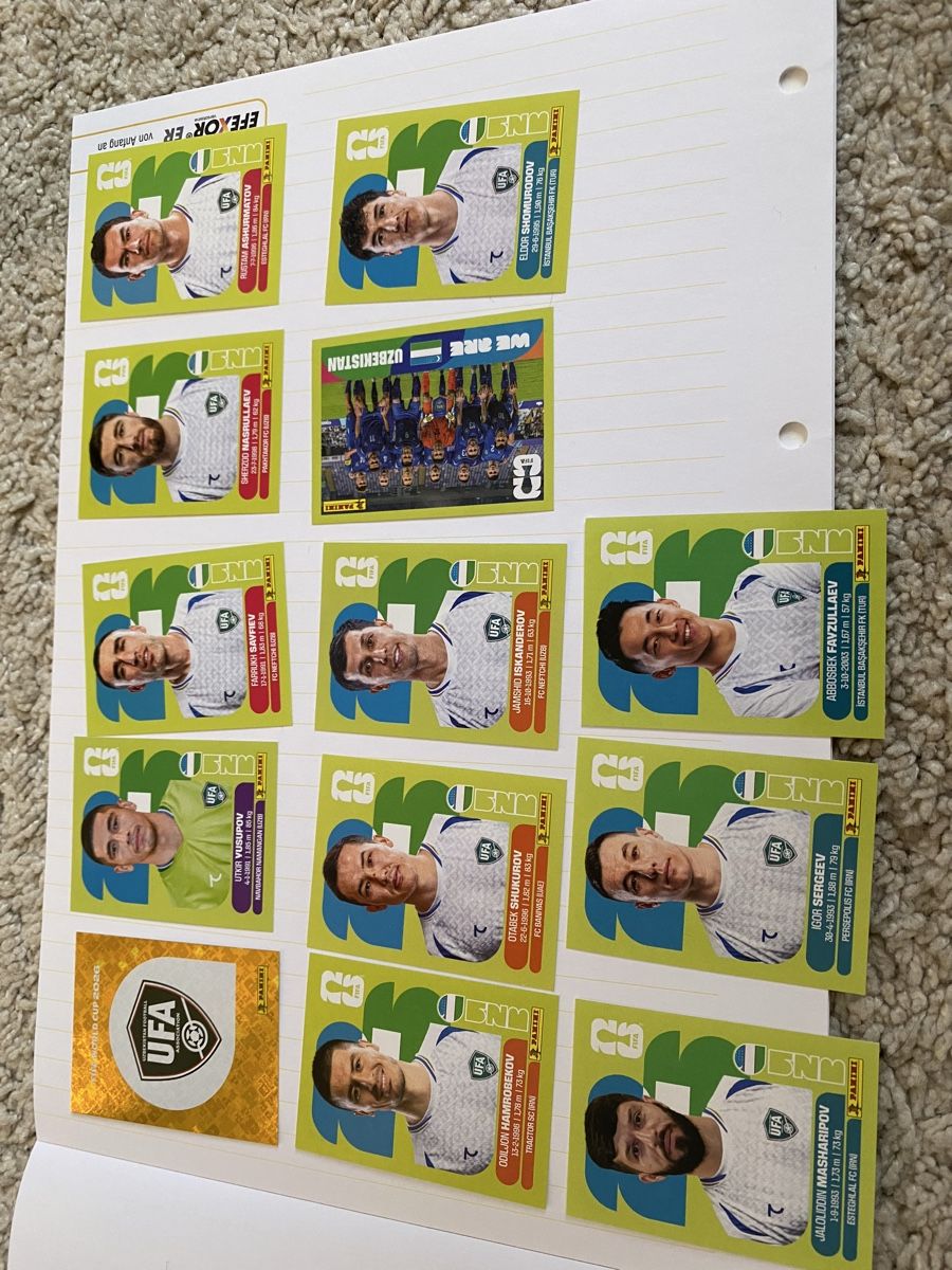 Panini Carte collezionabili: Panini Wm 2026 Uzbekistan – Nuovo (secondo la descrizione) da Arbon venduto da arminnnn