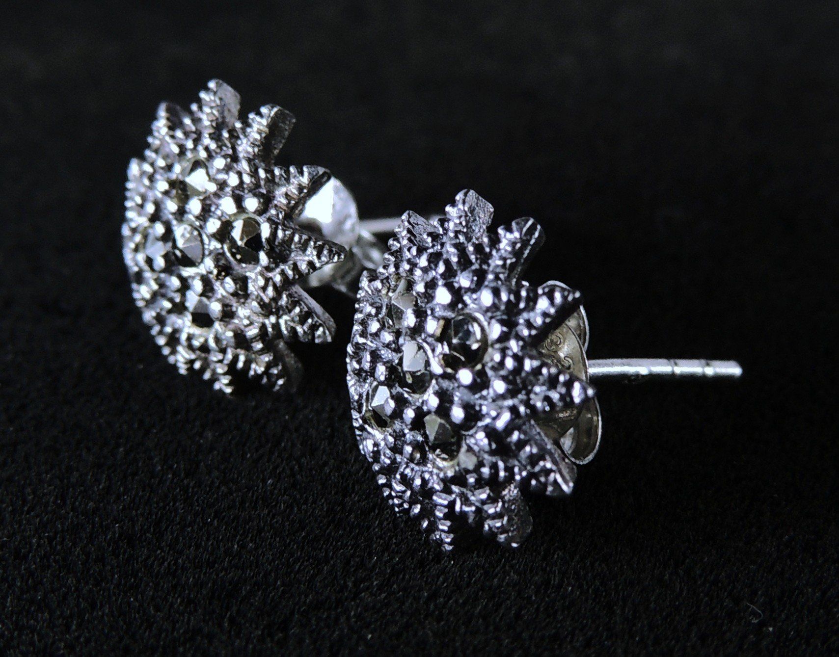 Orecchini pendenti & Orecchini a lobo: Silber 925 Ohrstecker mit Markasit – Nuovo e nell'imballaggio originale da Waldenburg venduto da schaller707 1