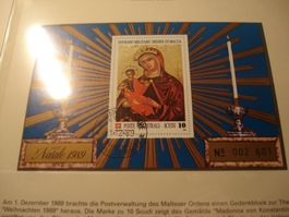 Malta 1989, Block Malteser Orden ** + ET-o, + Beschrieb