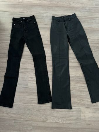 2 Stk. Hosen Gr. 34 schwarz NA-KD/ZARA