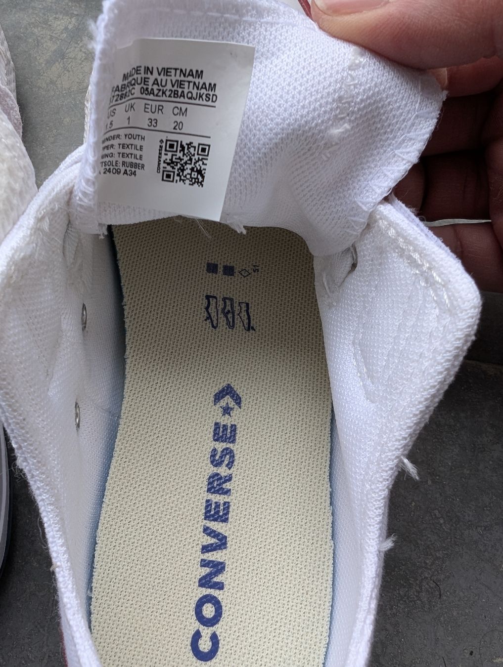 Converse Scarpe da uomo: Converse All Star Sneaker, Gr. 33, weiss – Usato da Zürich venduto da binacora 3