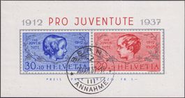1937, J83I+J84I (Block) +ET-O von BERN, Kat: 100.-++ LUXUS!
