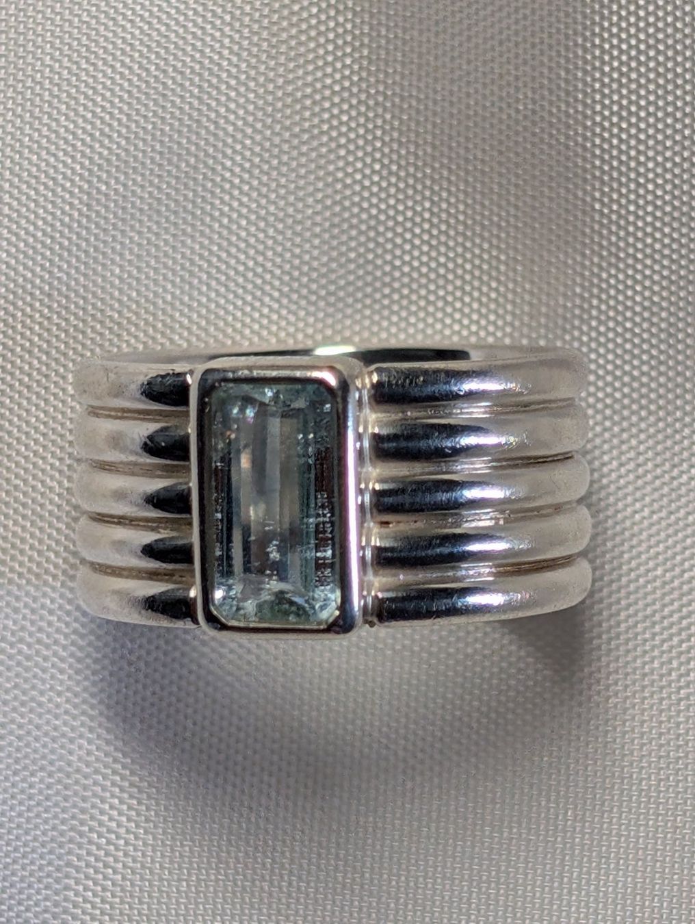 Ringe: Goldschmiedearbeit Silberring Aquamarin, Gr. 55 – Gebraucht aus Ermatingen von Hanni_und_Nanni 4