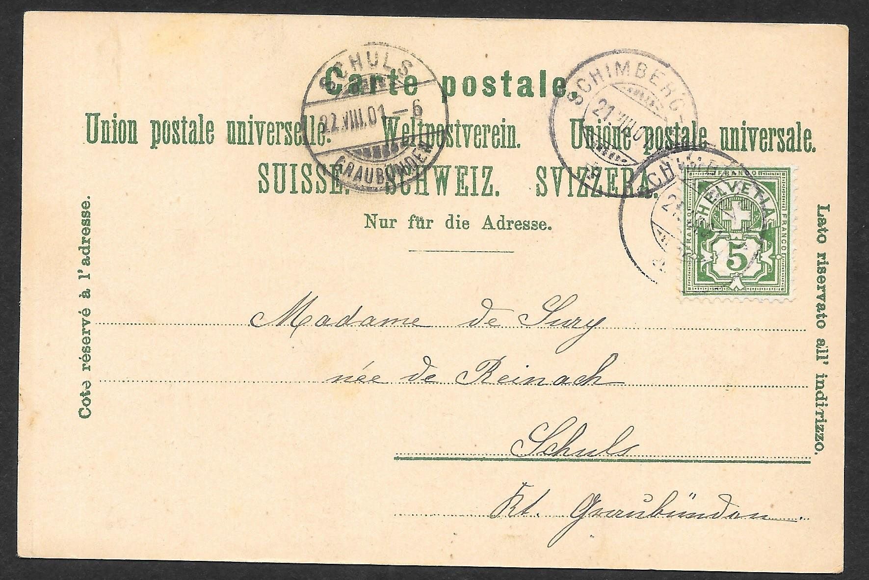 Cartoline postali: Schimberg-Bad Bad Entlebuch farbige Lithografie – Usato da Olten venduto da clotaldi 1