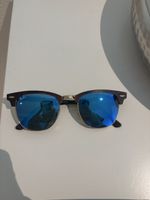 Sonnenbrille Ray-Ban Clubmaster blaue Spiegelfläche neuwerti
