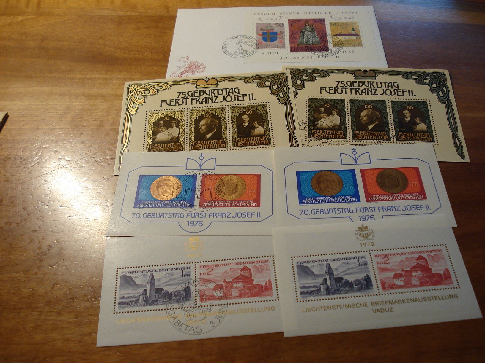 Cartoline postali: Liechtenstein, Lot Blocks **/ET-o, 1 FDC – Usato da Niederwil AG venduto da morostahu