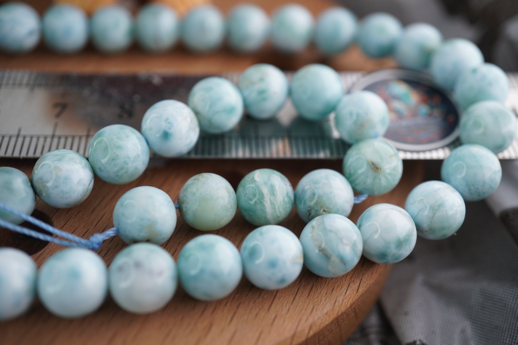 Mineralien & Heilsteine: Larimar  8mm  Kugel Strang  39cm    Top – Neu und originalverpackt aus Eschenbach SG von topstone 6