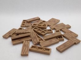 Lego 30 Stk. Fliese 1x3 mit Holzmaserung (new)