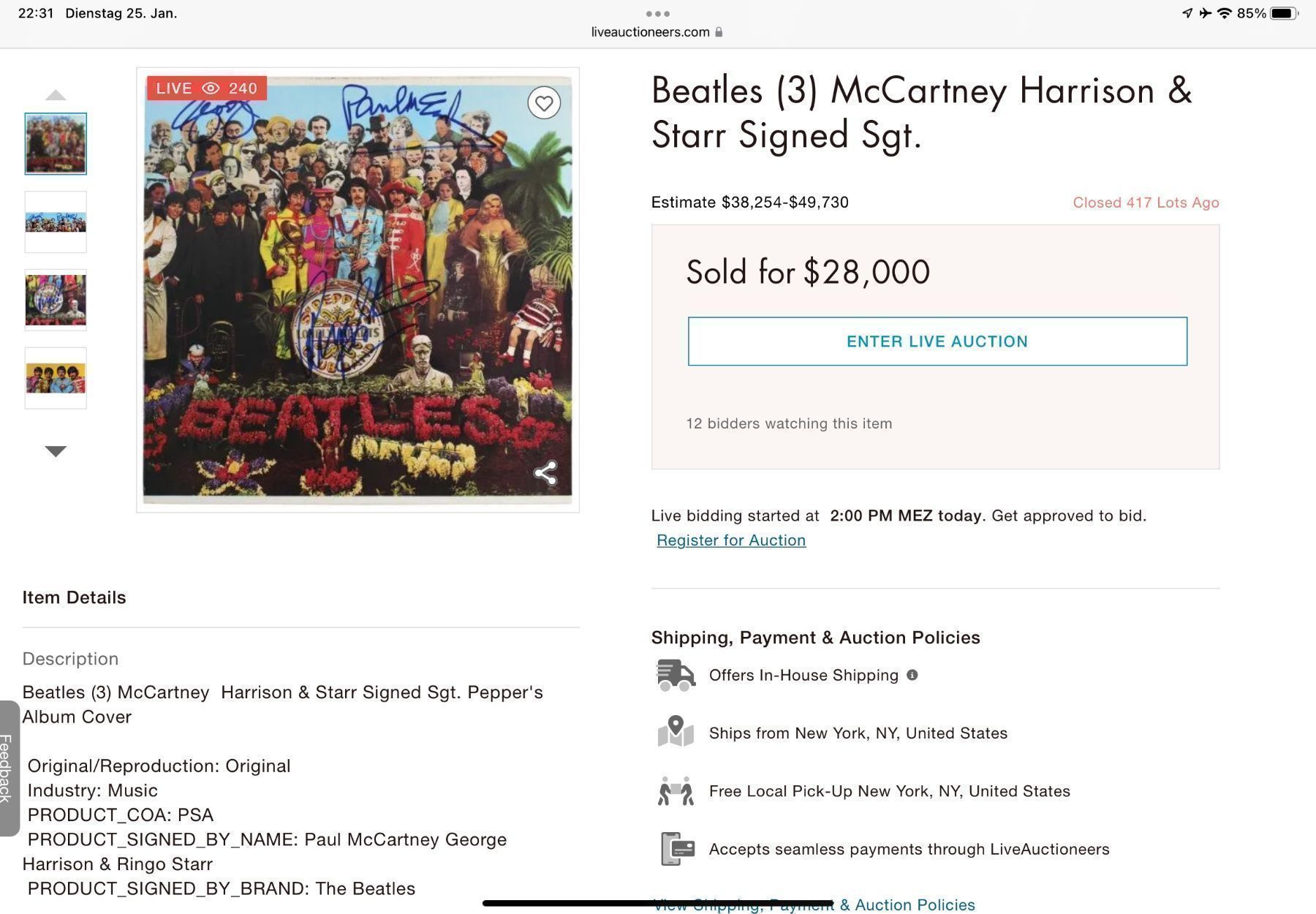 Autogramme: The Beatles Twist & Shout signiert – Gebraucht aus Hittnau von workaholic60 5