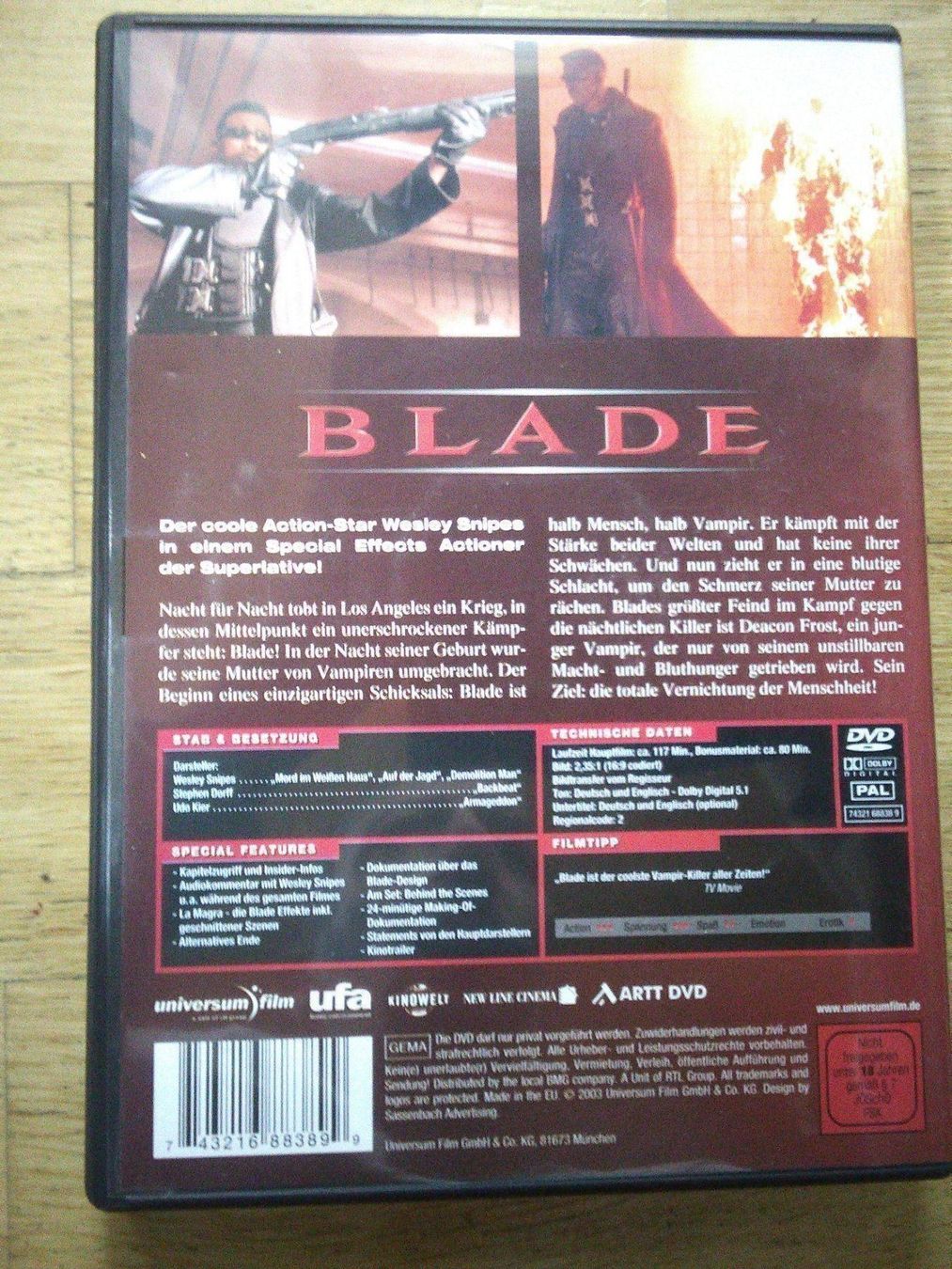 Tutti i DVDs: Blade  (1-3)     > Wesley Snipes <         DE & EN – Usato da St. Gallen venduto da elk2020 3
