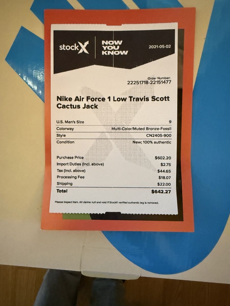 Scarpe da uomo: travis scott air force 1 cactus jack – Nuovo e nell'imballaggio originale da Bolligen venduto da lee_orange 2